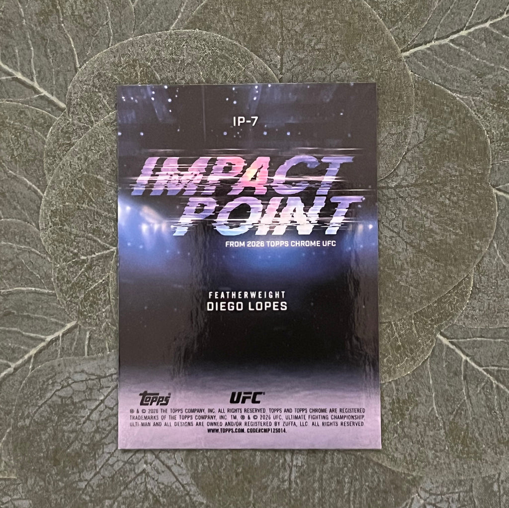 Diego Lopes - impact point - topps chrome 2026