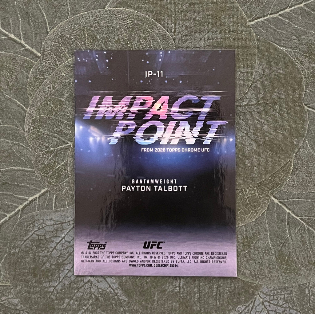Payton Talbott - impact point - topps chrome 2026