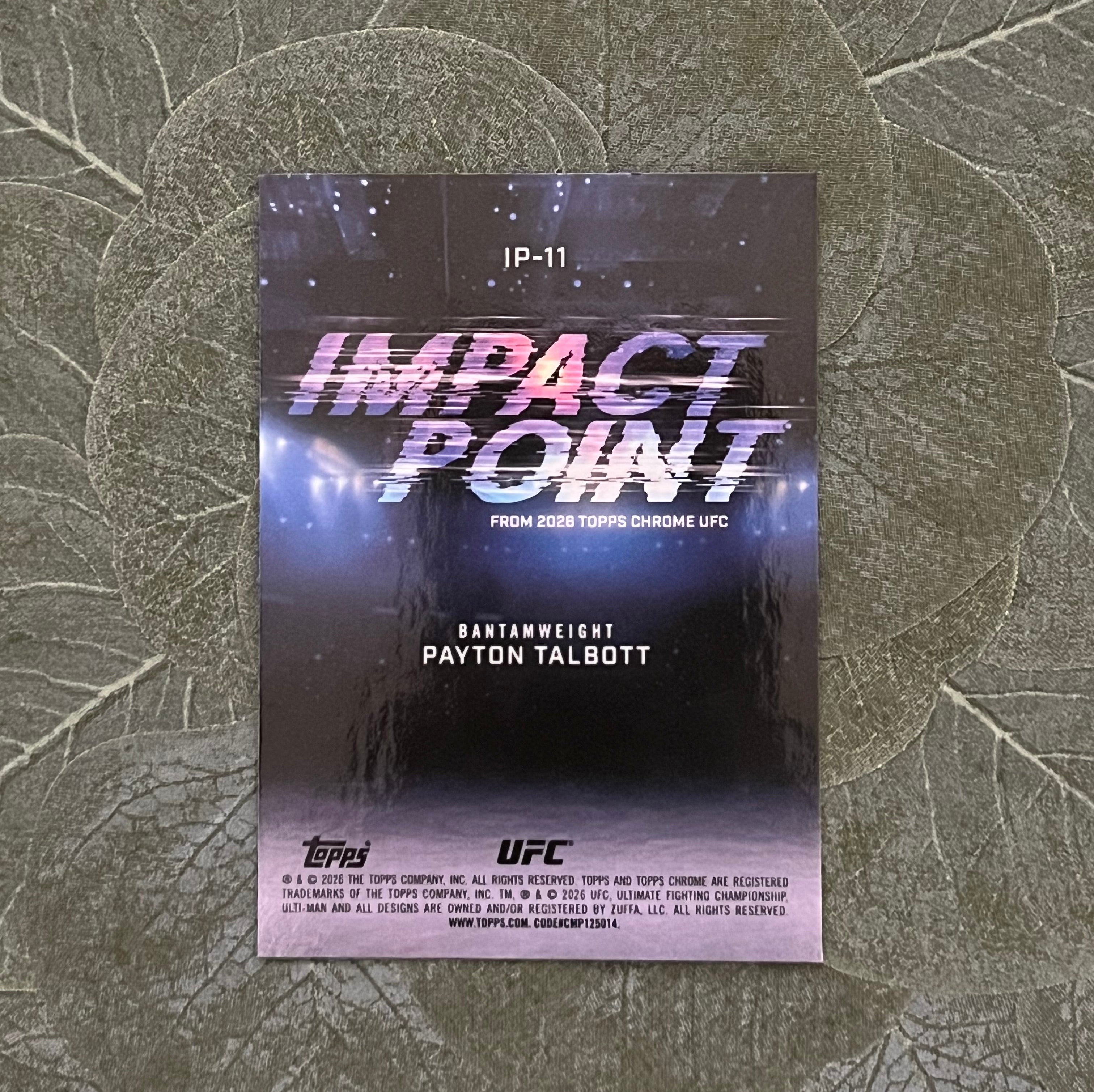 Payton Talbott - impact point - topps chrome 2026