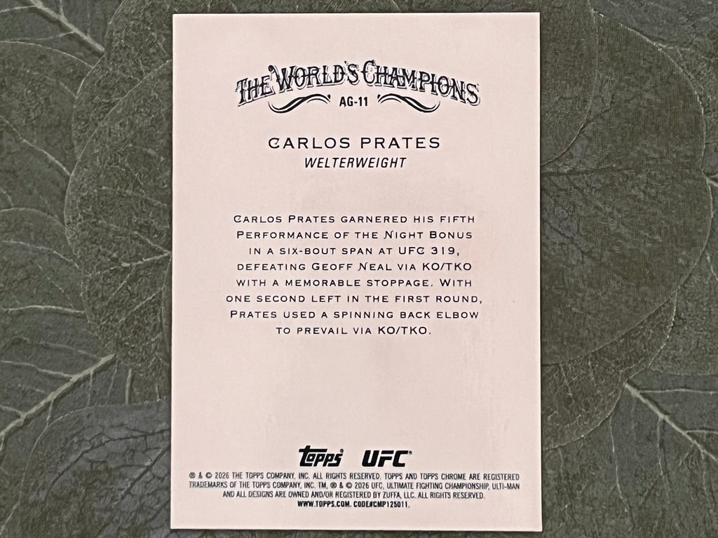 Carlos Prates - Allen & Ginter - topps 2025