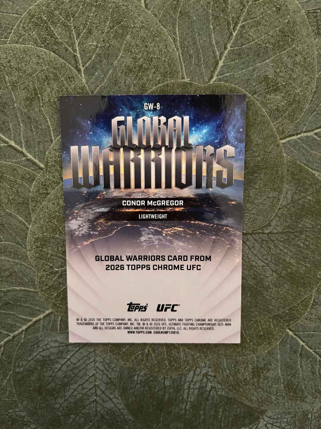 Conor McGregor - Global warriors - topps chrome 2026 1/150