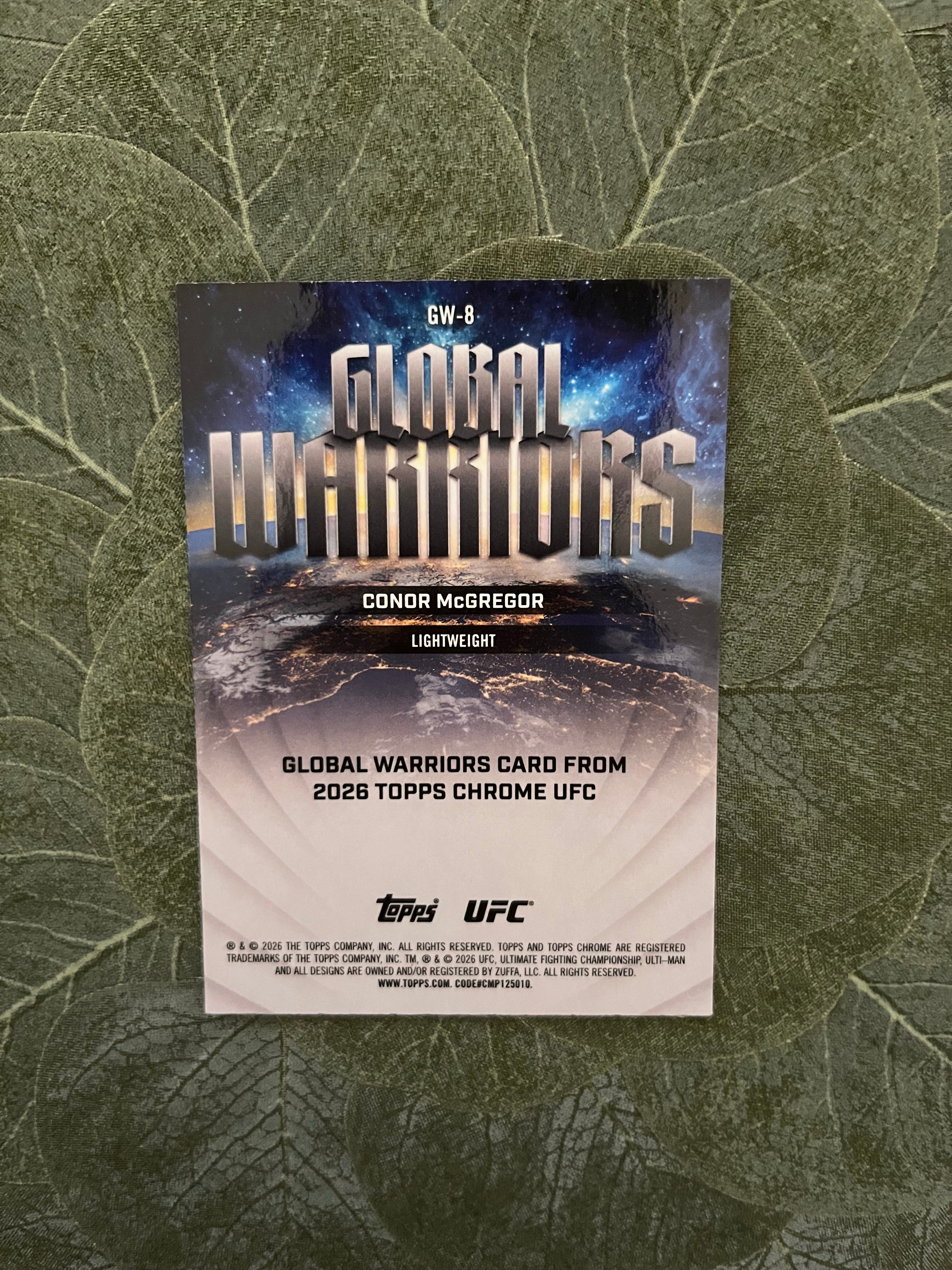 Conor McGregor - Global warriors - topps chrome 2026 1/150