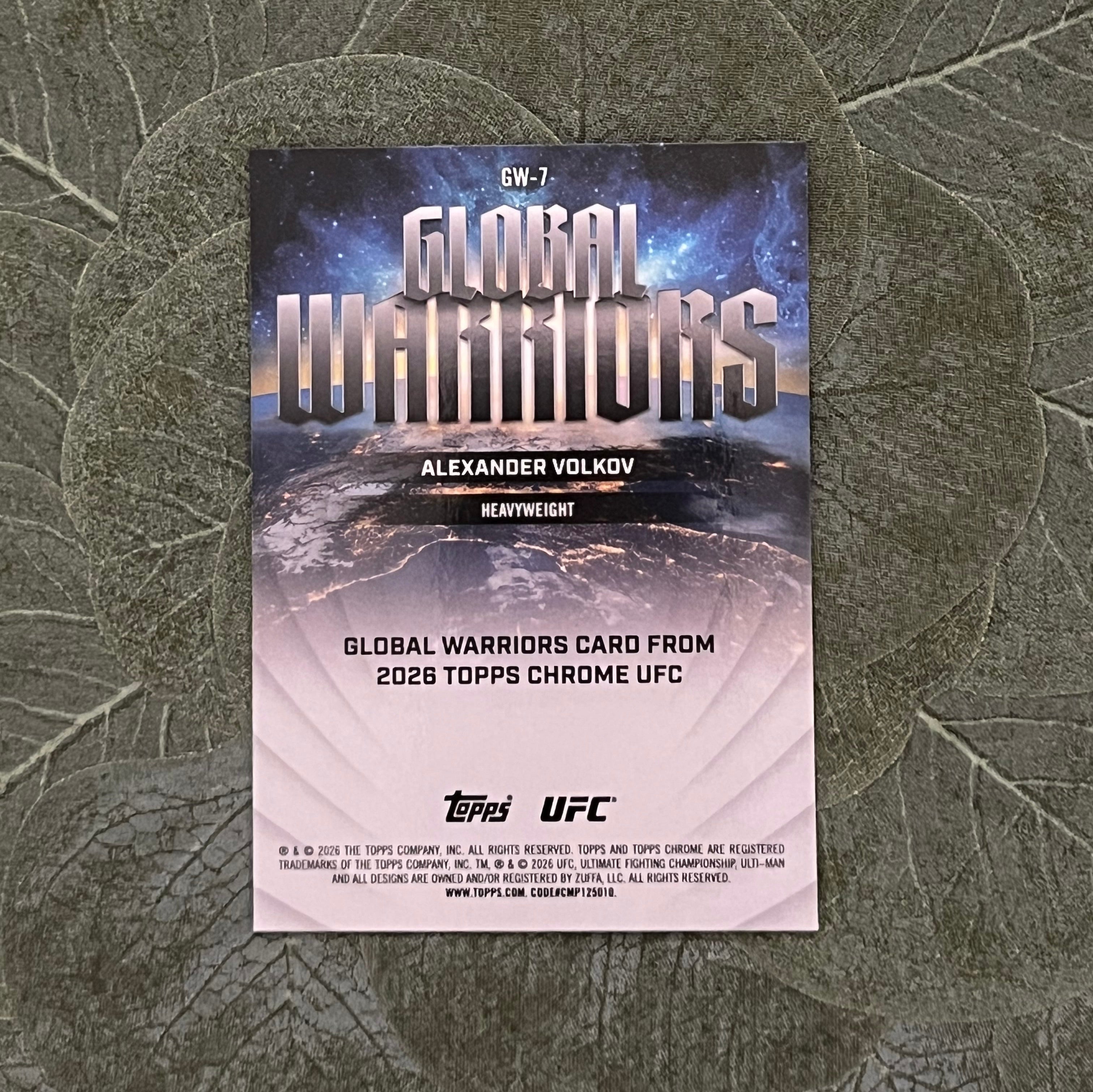 Alexander Volkov - Global warriors - topps 2026